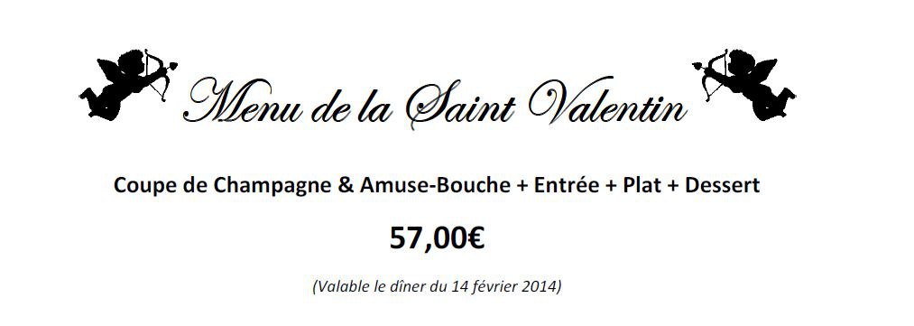 Menu de la Saint Valentin
