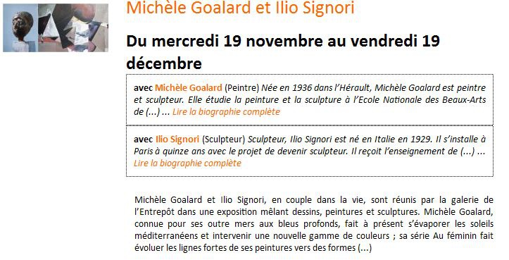 Michèle Goalard et Ilio Signori