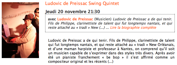 Ludovic de Preissac Swing Quintet