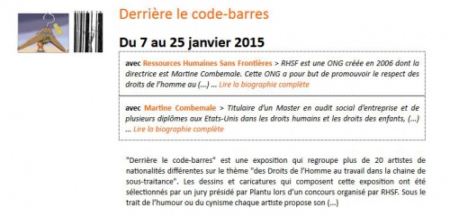 Exposition: Derrière le code-barres