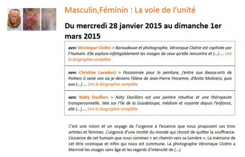 Exposition: Masculin,Féminin : La voie de l’unité