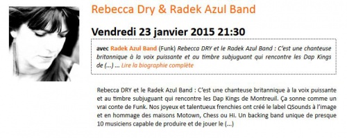 Rebecca Dry & Radek Azul Band