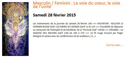 Masculin / Feminin : La voie du coeur, la voie de l’unité