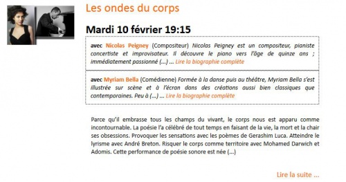 Littérature: Les ondes du corps