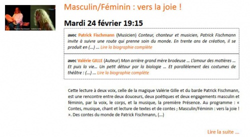 Littérature: Masculin/Féminin: vers la joie !