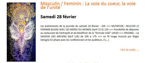 Masculin / Feminin : La voie du coeur, la voie de l’unité