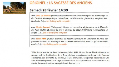ORIGINEL : LA SAGESSE DES ANCIENS