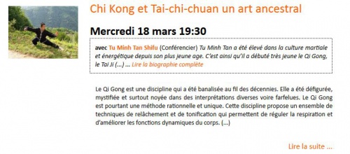 Chi Kong et Tai-chi-chuan un art ancestral