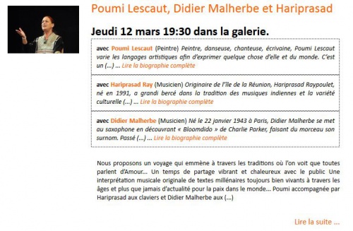 Poumi Lescaut, Didier Malherbe et Hariprasad