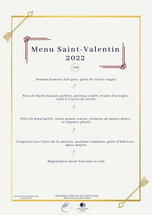 Menu Saint-Valentin 2022