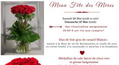Menu Fête des Mères - L'Auberge de la Garenne