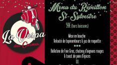 Menu du Réveillon St Sylvestre - La Vespa des Carmes