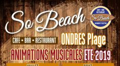 Animations musicales été 2019 - So Beach