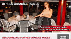 DÉCOUVREZ NOS OFFRES GRANDES TABLES ! - River Café
