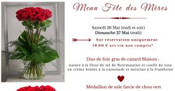 Menu Fête des Mères - L'Auberge de la Garenne