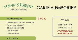 CARTE À EMPORTER - New Saigon