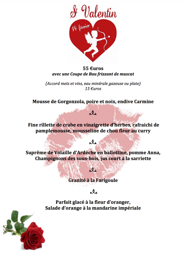 Repas pour la Saint Valentin