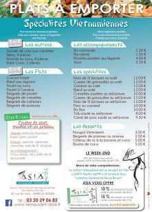 Plats à emporter - SPÉCIALITÉS VIETNAMIENNES