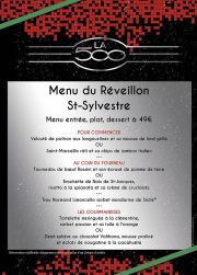 Menu du Réveillon St Sylvestre