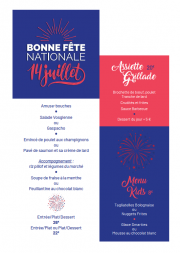 Menu Fête Nationale