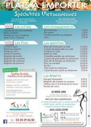 Plats à emporter - SPÉCIALITÉS VIETNAMIENNES