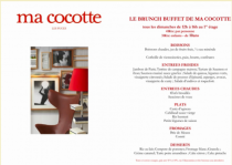 Nouvelle expérience chez ma cocotte: Le Brunch Buffet !