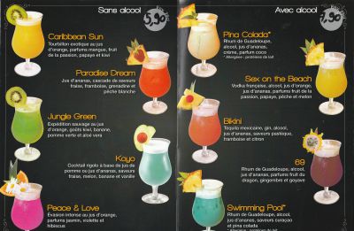 HAPPY HOURS SUR LES COCKTAILS
